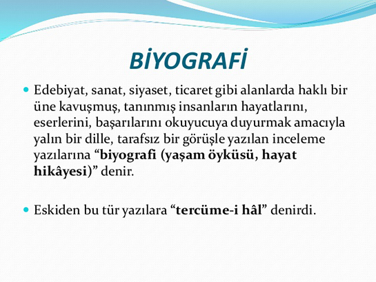 Biyografi Örneği Nasıl Yazılır?